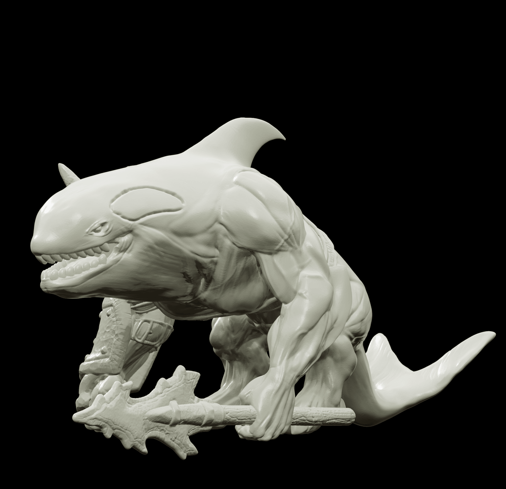 3D Printed Bestiary Vol. 4 Nafarrate - Jikax Killer Whale 32mm Ragnarok D&D (Online Only)
