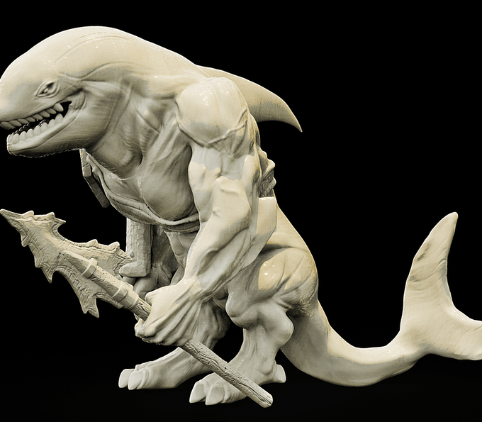 3D Printed Bestiary Vol. 4 Nafarrate - Jikax Killer Whale 32mm Ragnarok D&D (Online Only)
