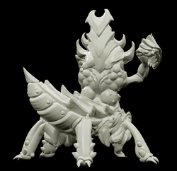 3D Printed Bestiary Vol. 4 Nafarrate - Khepri Demon Fiend 32mm Ragnarok D&D (Online Only)