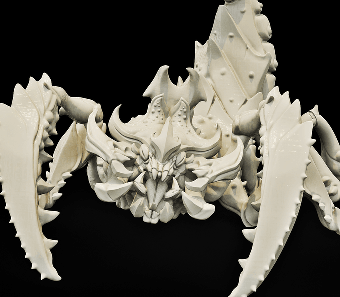 3D Printed Bestiary Vol. 4 Nafarrate - Khepri Demon Fiend 32mm Ragnarok D&D (Online Only)