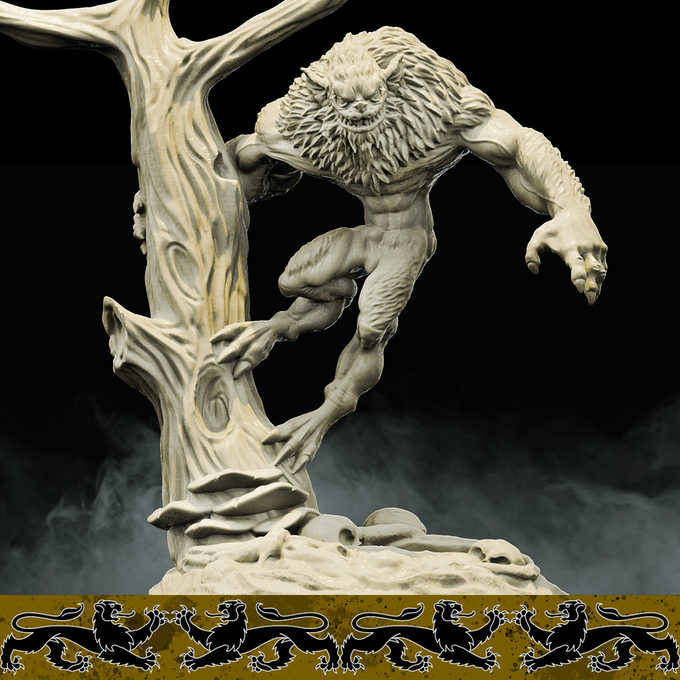 3D Printed Bestiary Vol. 4 Nafarrate - Quathar Fiend 32mm Ragnarok D&D (Online Only)