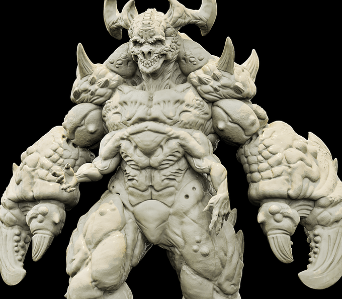 3D Printed Bestiary Vol. 4 Nafarrate - Zisglabrezu Demon Fiend 32mm Ragnarok D&D (Online Only)