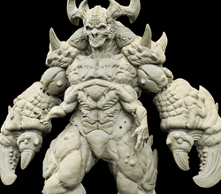 3D Printed Bestiary Vol. 4 Nafarrate - Zisglabrezu Demon Fiend 32mm Ragnarok D&D (Online Only)