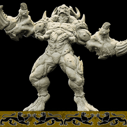 3D Printed Bestiary Vol. 4 Nafarrate - Zisglabrezu Demon Fiend 32mm Ragnarok D&D (Online Only)
