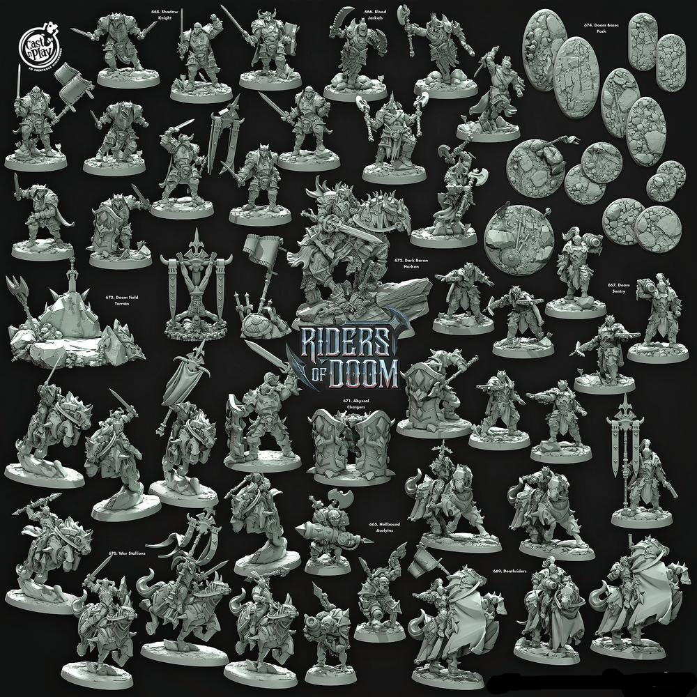3D Printed Cast n Play Blood Jackals Riders of Doom Set 28mm 32mm D&D (Online Only)