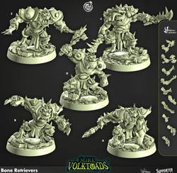 3D Printed Cast n Play Bone Retrievers Mire Volktoads Set 28mm 32mm D&D (Online Only)