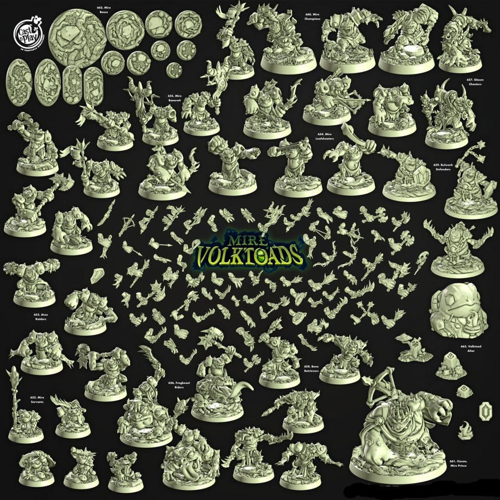 3D Printed Cast n Play Bulwark Defenders Mire Volktoads Set 28mm 32mm D&D (Online Only)