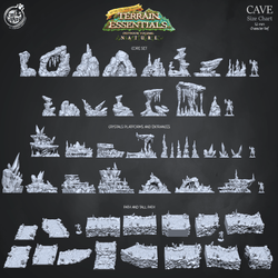 3D Printed Cast n Play Cave Path and Tall Path Set Terrain Essentials Nature 28mm 32mm D&D (Online Only)
