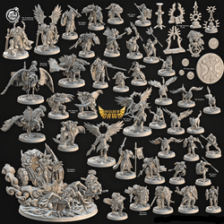 3D Printed Cast n Play Grandmaster Folques and Konrad Shields of Dawn 28mm 32mm D&D (Online Only)