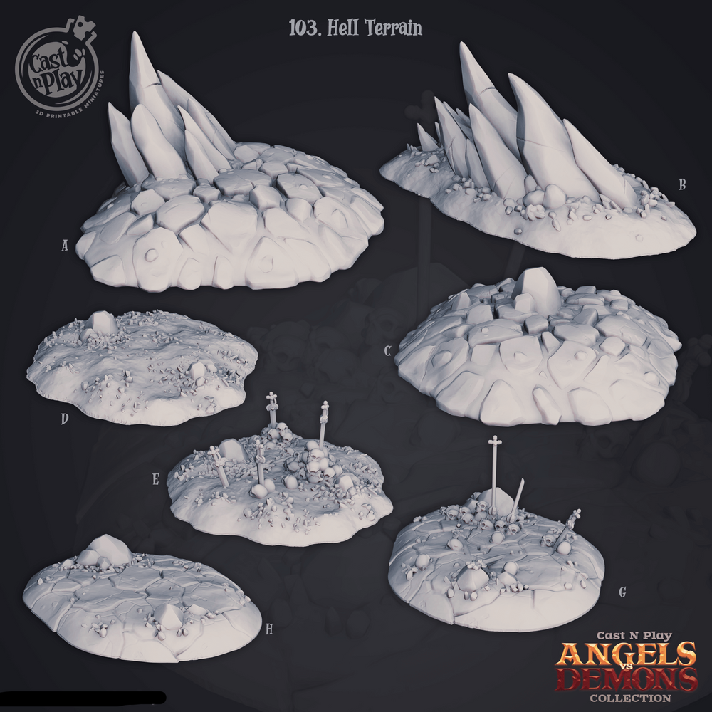 3D Printed Cast n Play Hell Terrain 28mm 32mm D&D (Online Only)