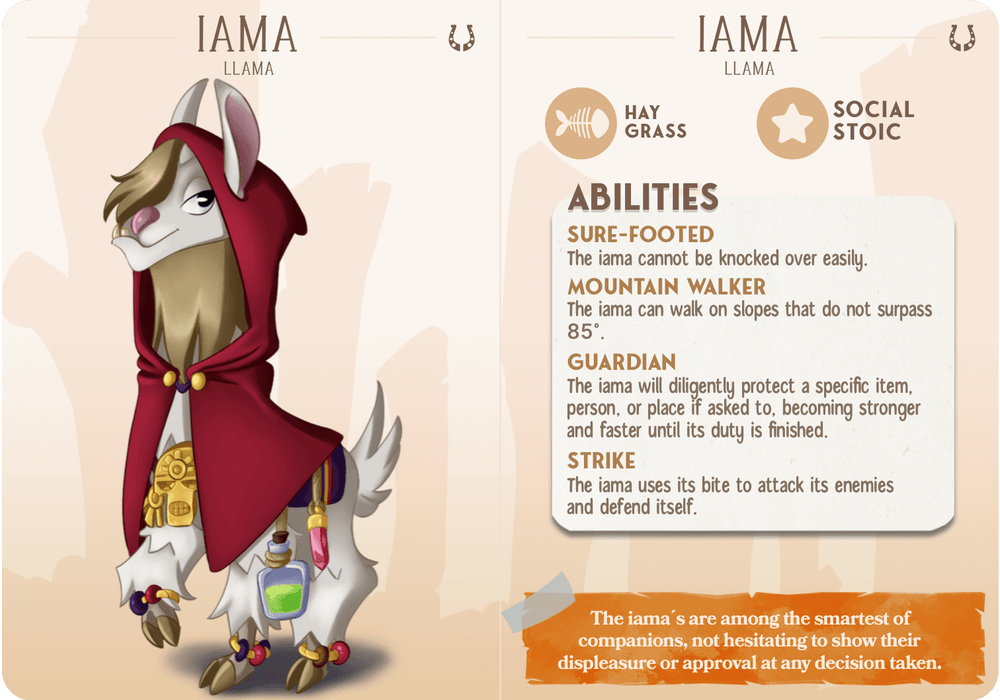 3D Printed Cast n Play Iama - The Llama Companions 28mm 32mm D&D (Online Only)