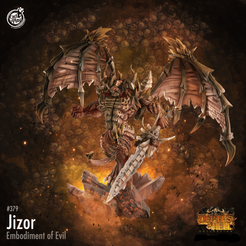 3D Printed Cast n Play Jizor Depths of Hell 28 32mm D&D (Online Only)