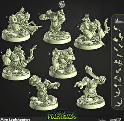 3D Printed Cast n Play Mire Leafshooters Mire Volktoads Set 28mm 32mm D&D (Online Only)