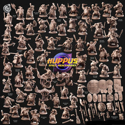 3D Printed Cast n Play Modular Hands Huppus, Space Mercenaries Set 28mm 32mm D&D (Online Only)