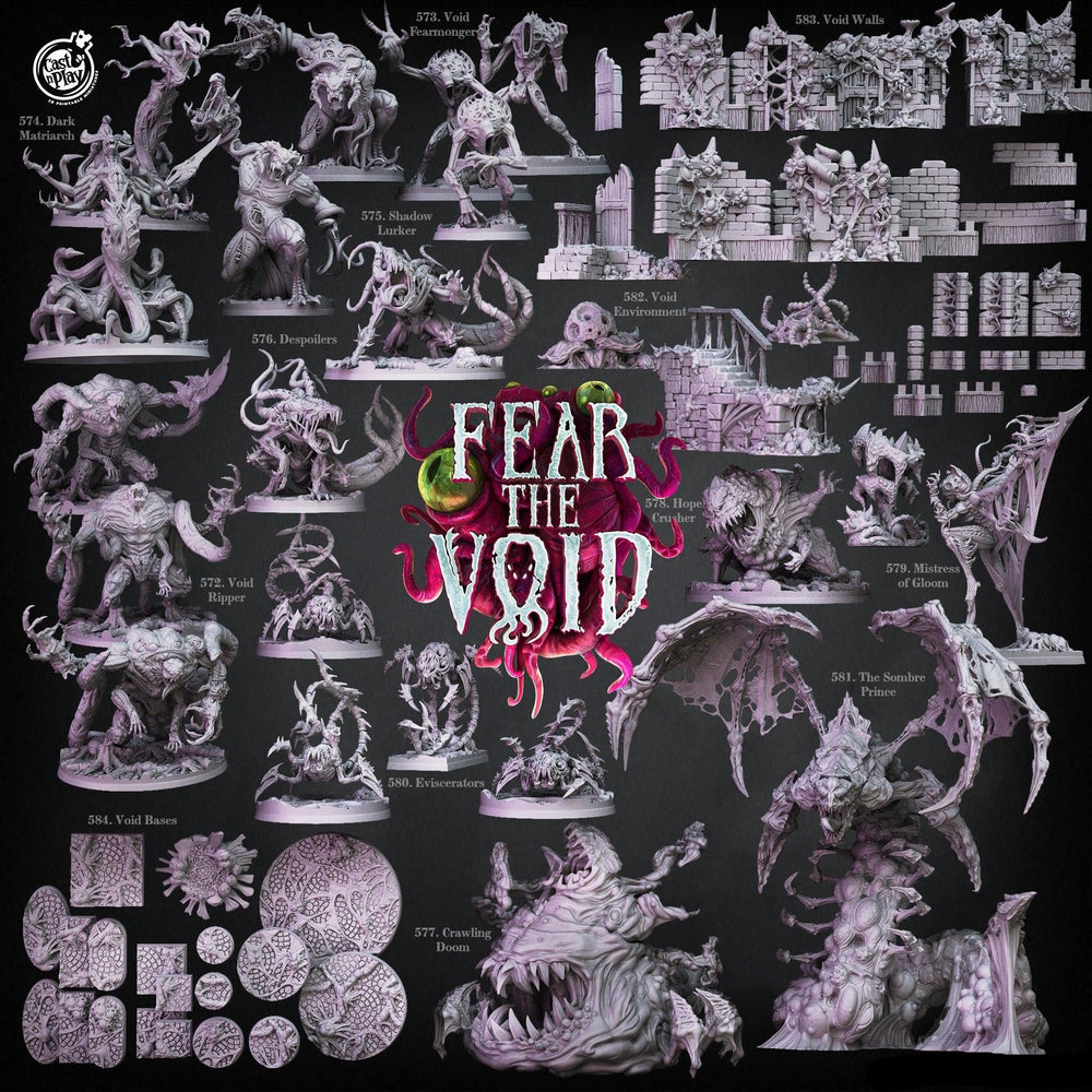 3D Printed Cast n Play Void Bases Fear the Void Set 28mm 32mm D&D (Online Only)