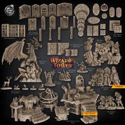3D Printed Cast n Play Wizards Tower Bases Set 28mm 32mm D&D (Online Only)