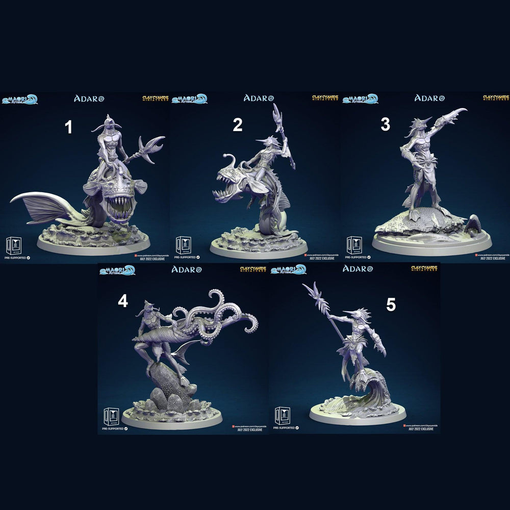 3D Printed Clay Cyanide Adaro Riders Set Maori Mythos 28mm-32mm Ragnarok D&D (Online Only)