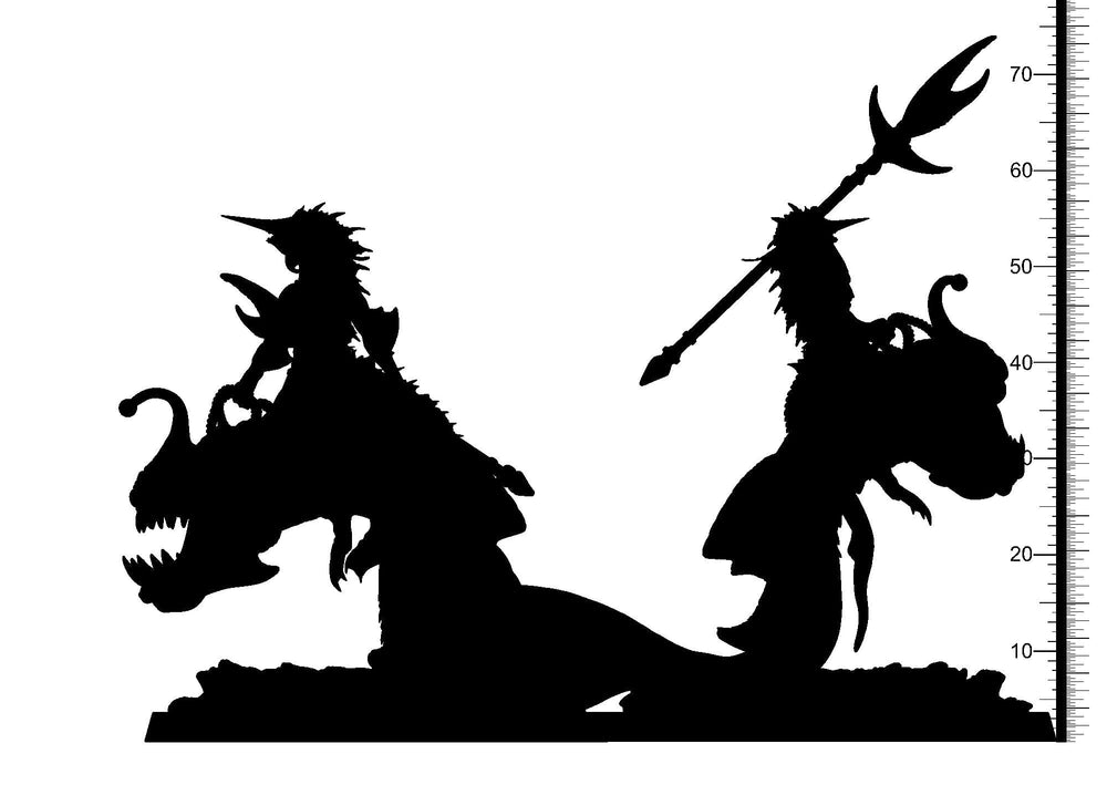 3D Printed Clay Cyanide Adaro Riders Set Maori Mythos 28mm-32mm Ragnarok D&D (Online Only)