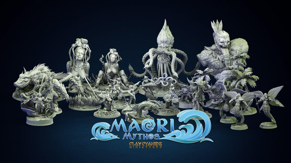 3D Printed Clay Cyanide Adaro Riders Set Maori Mythos 28mm-32mm Ragnarok D&D (Online Only)