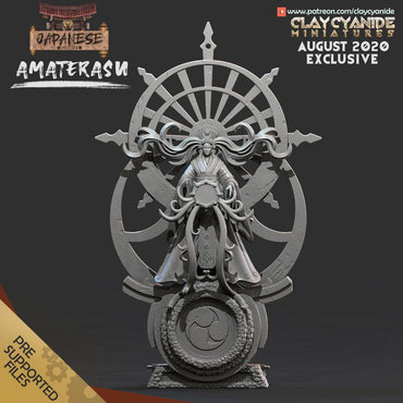 3D Printed Clay Cyanide Amaterasu Japanese Deities Ragnarok D&D (Online Only)