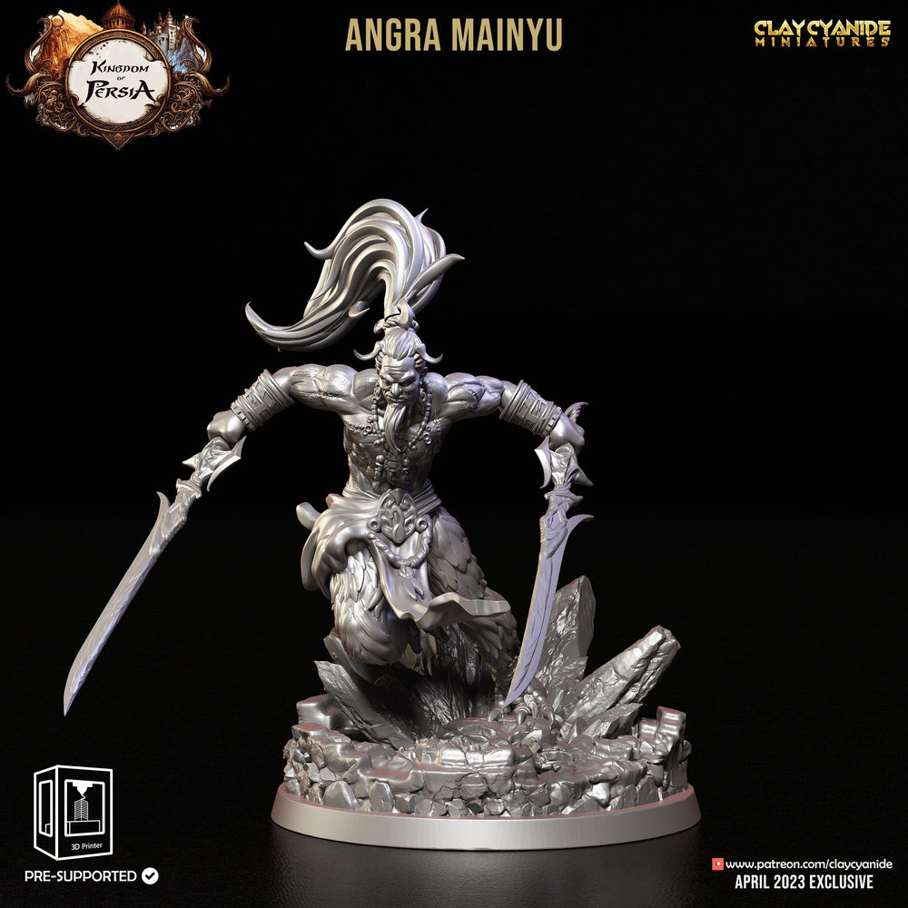 3D Printed Clay Cyanide Angra Mainyu Kingdom of Persia 28 32 mm D&D (Online Only)