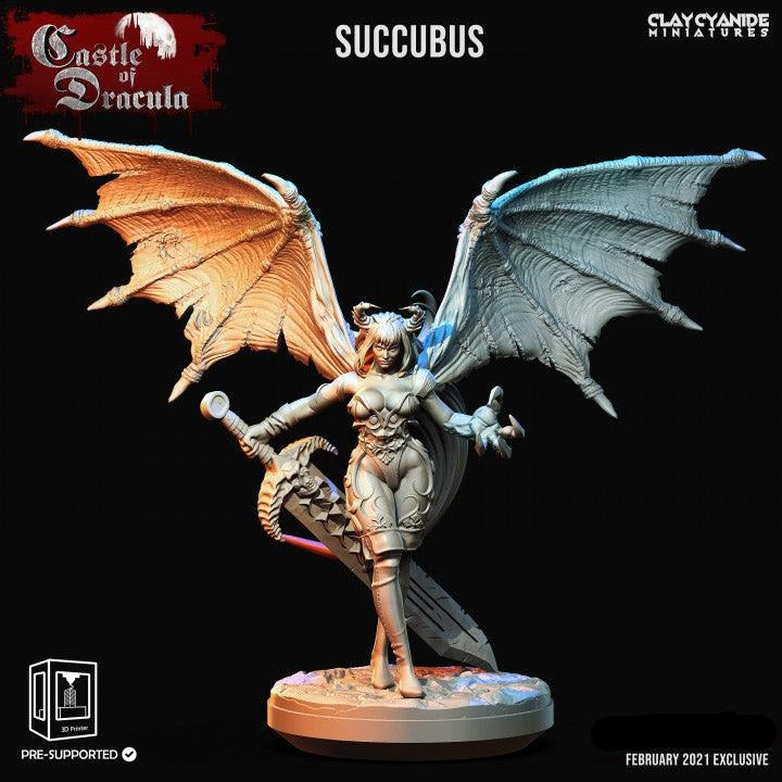 3D Printed Clay Cyanide Castle of Dracula - Succubus 28mm 32mm D&D (Online Only)