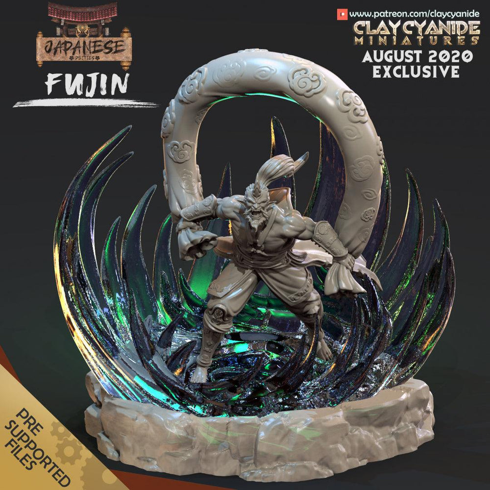 3D Printed Clay Cyanide Fujin God of Wind Japanese Deities Ragnarok D&D (Online Only)