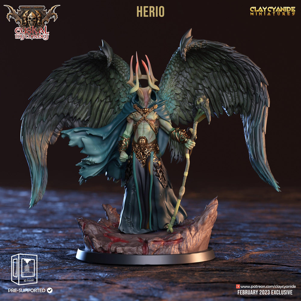 3D Printed Clay Cyanide Herio Euskal Mythology 28 32 mm D&D (Online Only)