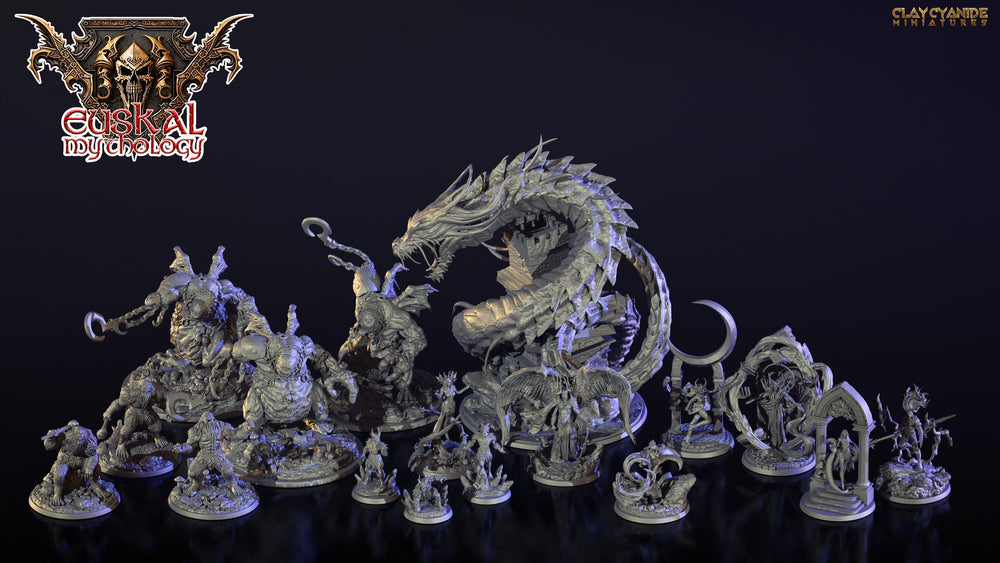 3D Printed Clay Cyanide Herio Euskal Mythology 28 32 mm D&D (Online Only)