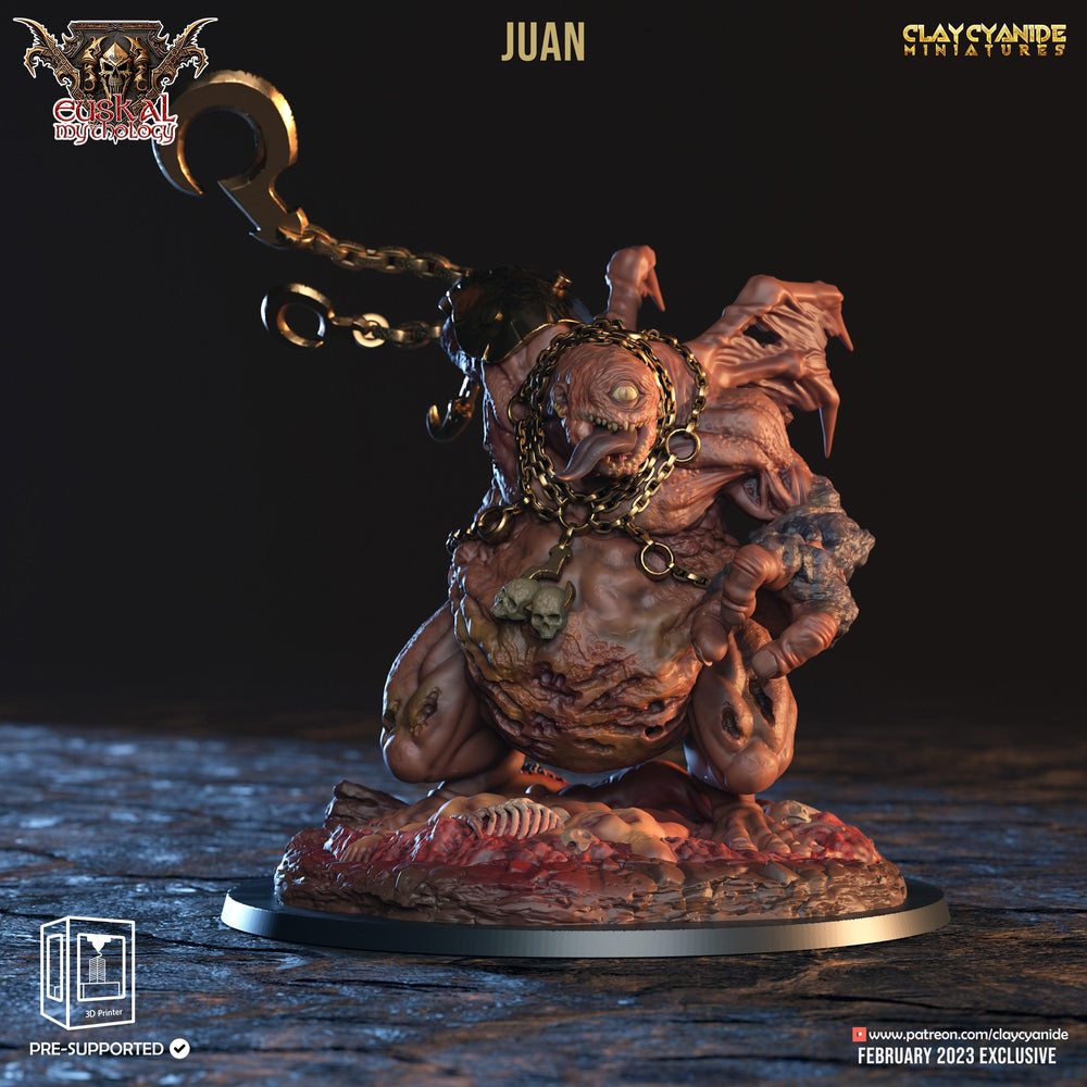 3D Printed Clay Cyanide Juan Tartalo Euskal Mythology 28 32 mm D&D (Online Only)