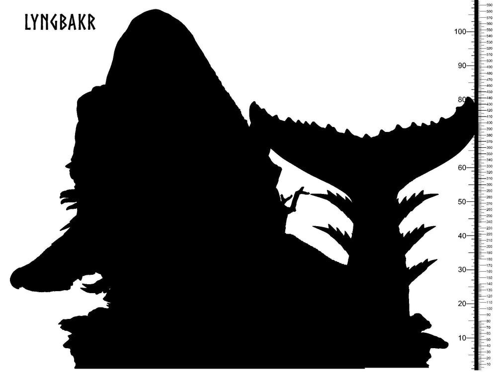 3D Printed Clay Cyanide Lyngbakr Norse Mythology 28 32 mm D&D (Online Only)