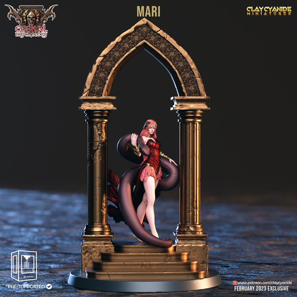 3D Printed Clay Cyanide Mari Euskal Mythology 28 32 mm D&D (Online Only)