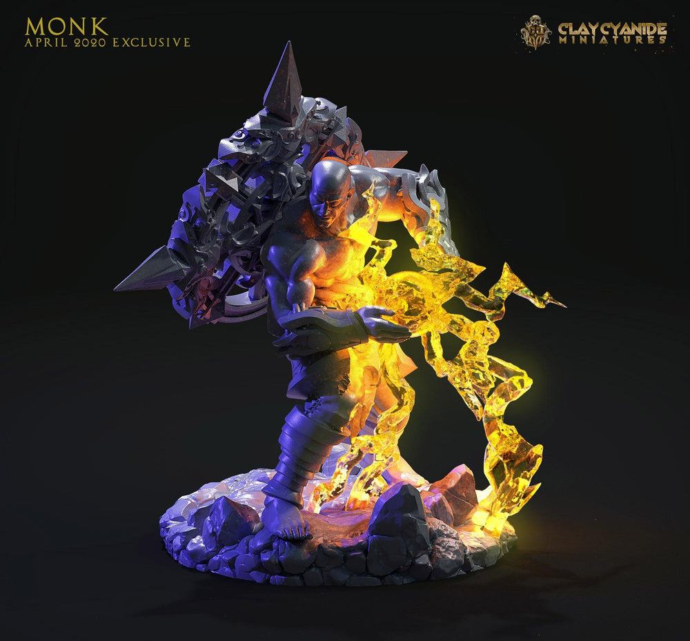 3D Printed Clay Cyanide Monk 28mm-32mm Ragnarok D&D (Online Only)