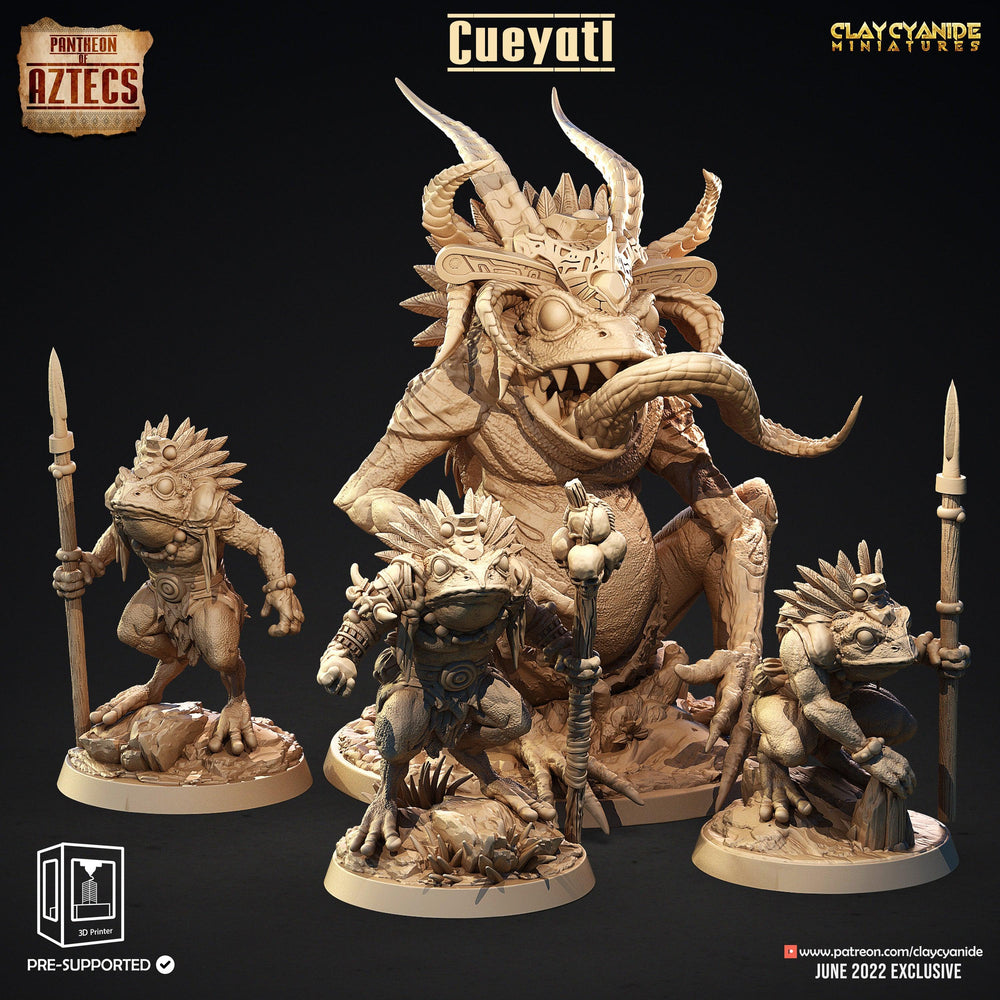3D Printed Clay Cyanide Pantheon Of Aztecs Set Ragnarok D&D (Online Only)