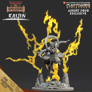 3D Printed Clay Cyanide Raijin Japanese Deities Ragnarok D&D (Online Only)