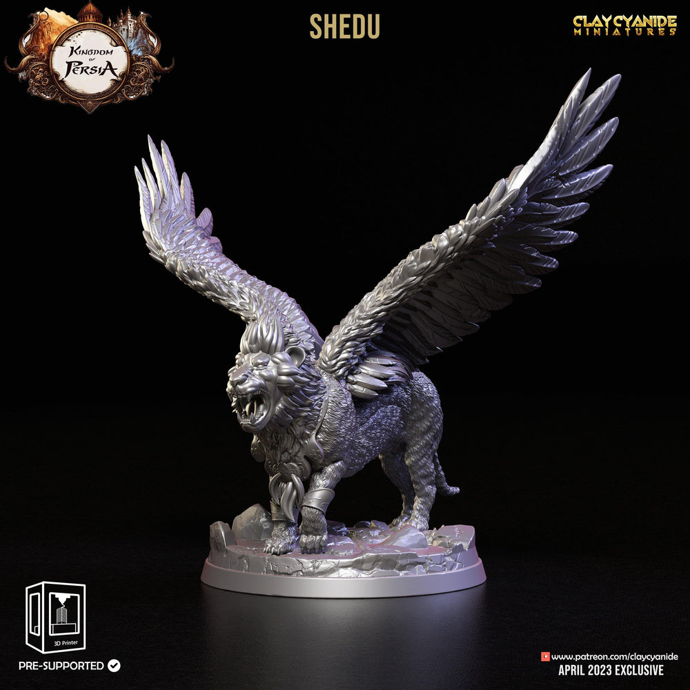 3D Printed Clay Cyanide Shedu Kingdom of Persia 28 32 mm D&D (Online Only)