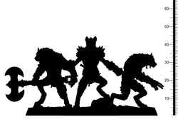 3D Printed Clay Cyanide Werehyenas Ethiopian Mythos 28 32 mm D&D (Online Only)