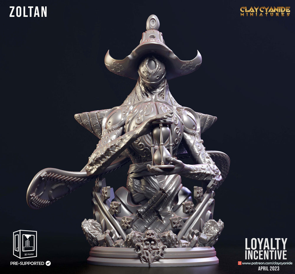 3D Printed Clay Cyanide Zoltan 28 32 mm D&D (Online Only)