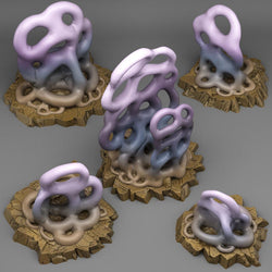 3D Printed Fantastic Plants and Rocks Aggressive Shapeless Mushrooms 28mm - 32mm D&D Wargaming (Online Only)