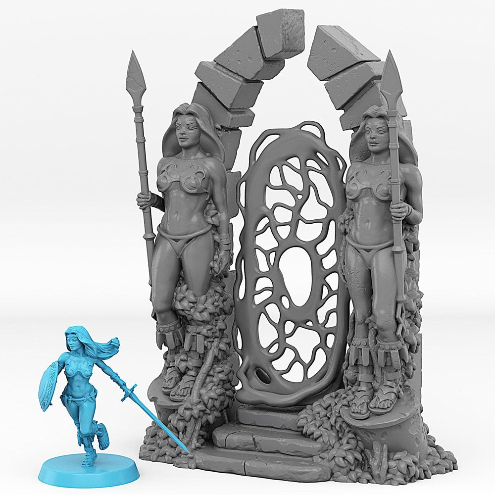 3D Printed Fantastic Plants and Rocks Amazone Portal With Its Lianas Effect 28 32 mm Wargaming DnD (Online Only)
