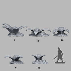 3D Printed Fantastic Plants and Rocks Dangerous Bee Plants 28mm - 32mm D&D Wargaming (Online Only)