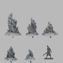 3D Printed Fantastic Plants and Rocks Majestic Twisted Anemones 28mm - 32mm D&D Wargaming (Online Only)
