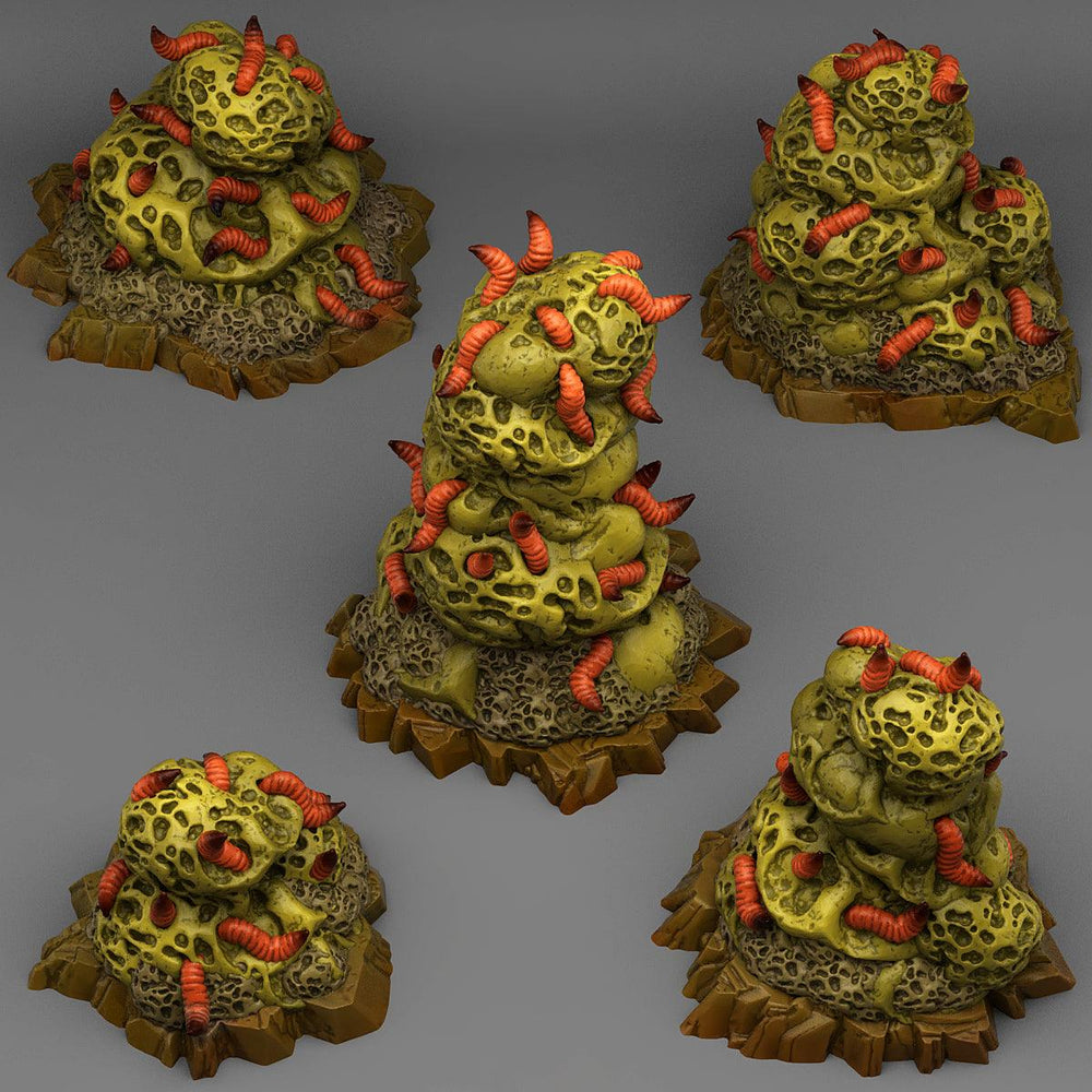 3D Printed Fantastic Plants and Rocks Plague Rocks 28mm - 32mm D&D Wargaming (Online Only)