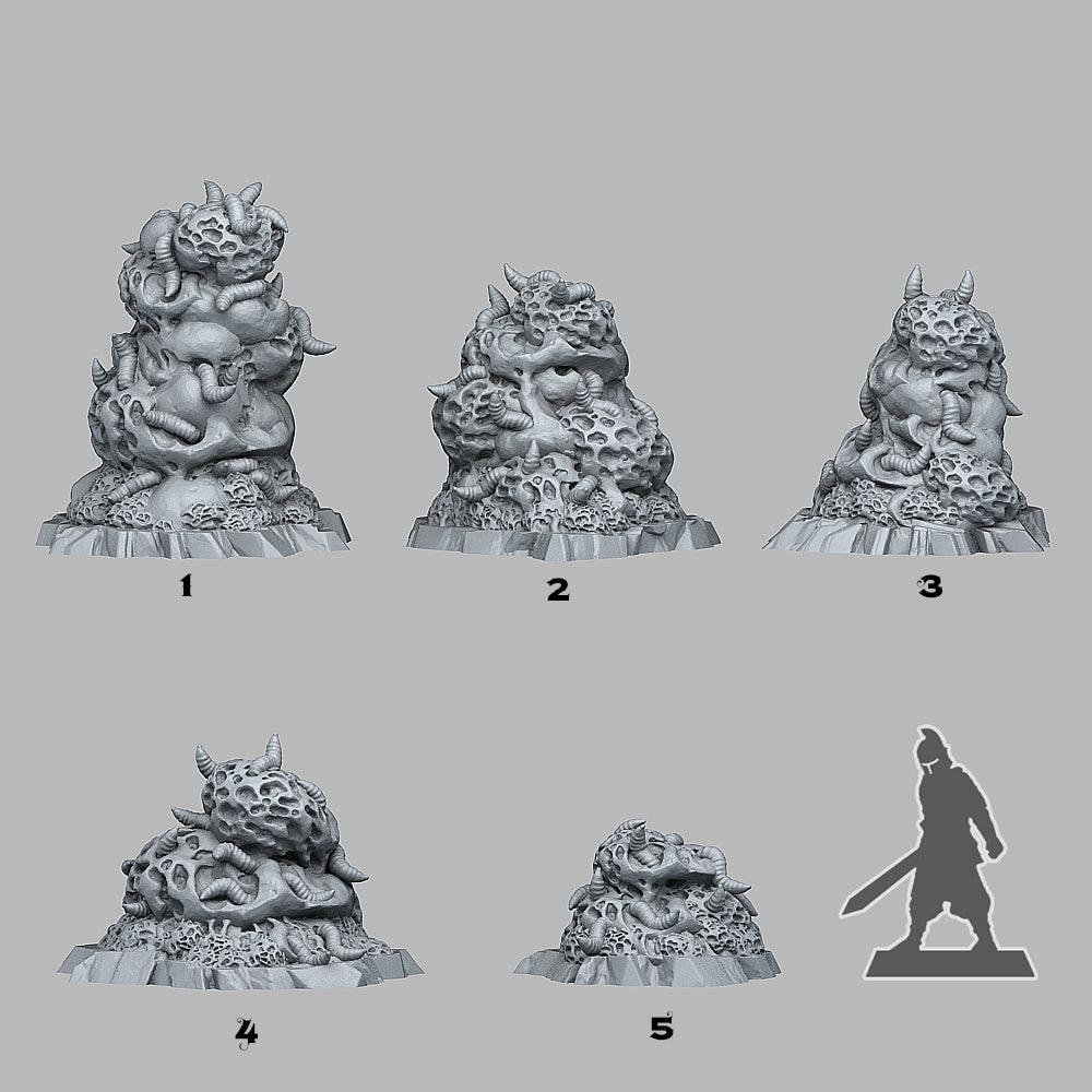3D Printed Fantastic Plants and Rocks Plague Rocks 28mm - 32mm D&D Wargaming (Online Only)