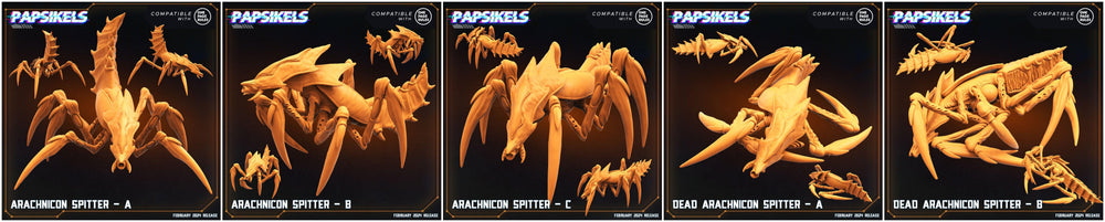 3D Printed Papsikels Arachnicon Spitter Set 28mm 32mm (Online Only)