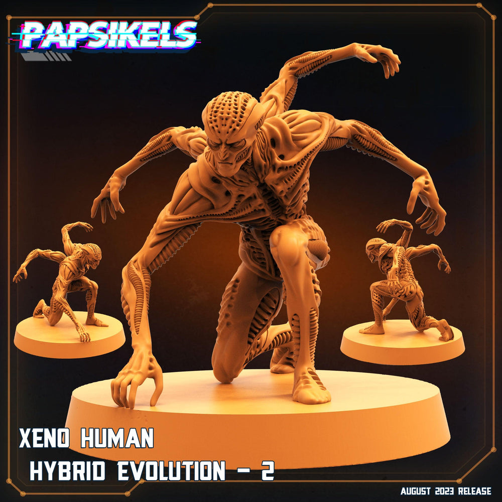 3D Printed Papsikels August 2023 - Xenowars Genesis Xeno Human Hybrid Evolution Set 28mm 32mm (Online Only)