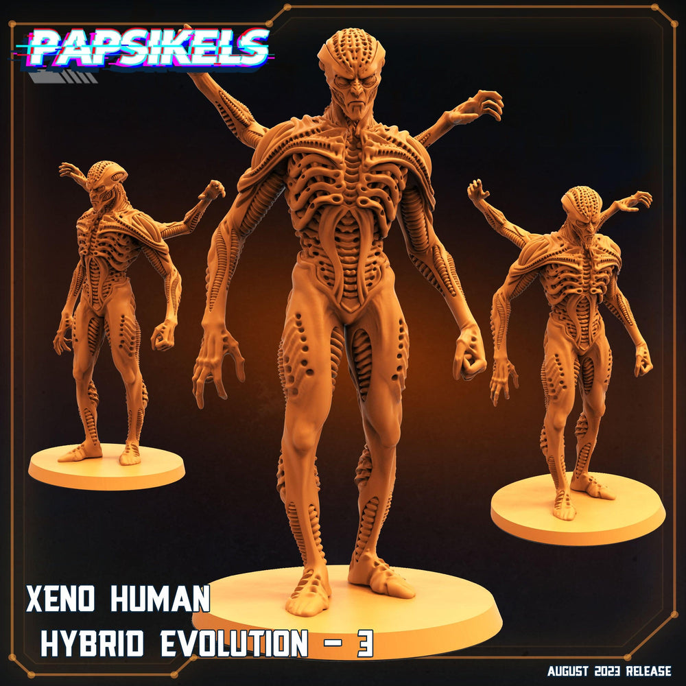 3D Printed Papsikels August 2023 - Xenowars Genesis Xeno Human Hybrid Evolution Set 28mm 32mm (Online Only)