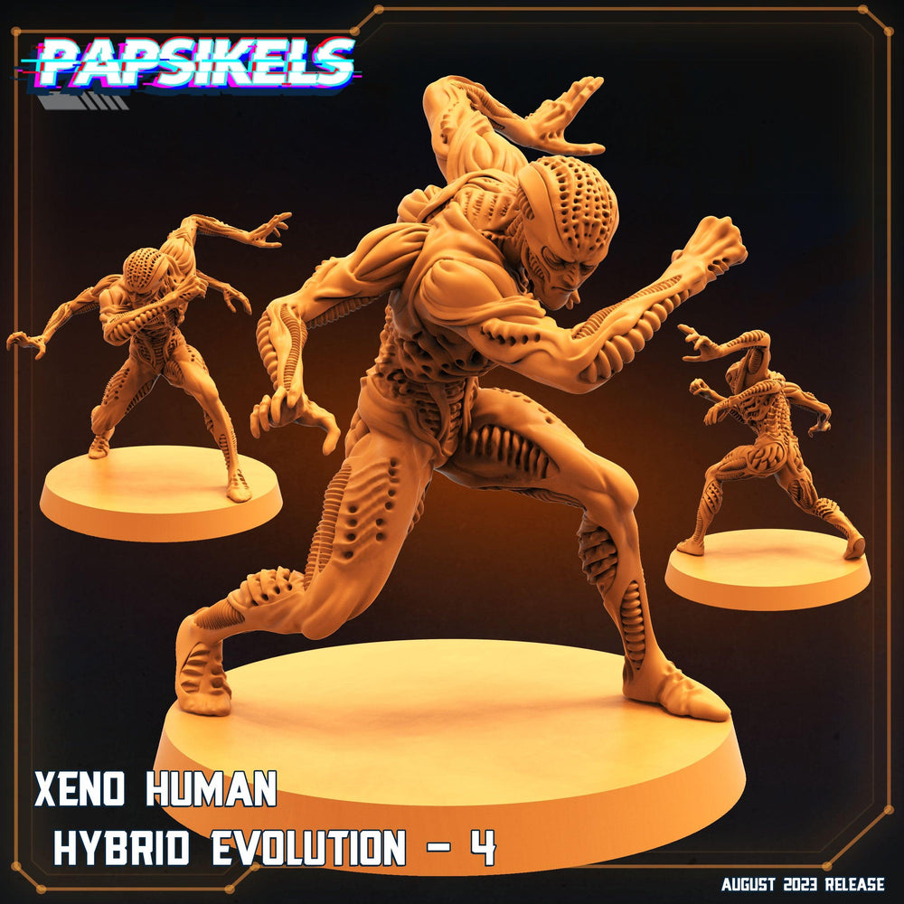 3D Printed Papsikels August 2023 - Xenowars Genesis Xeno Human Hybrid Evolution Set 28mm 32mm (Online Only)