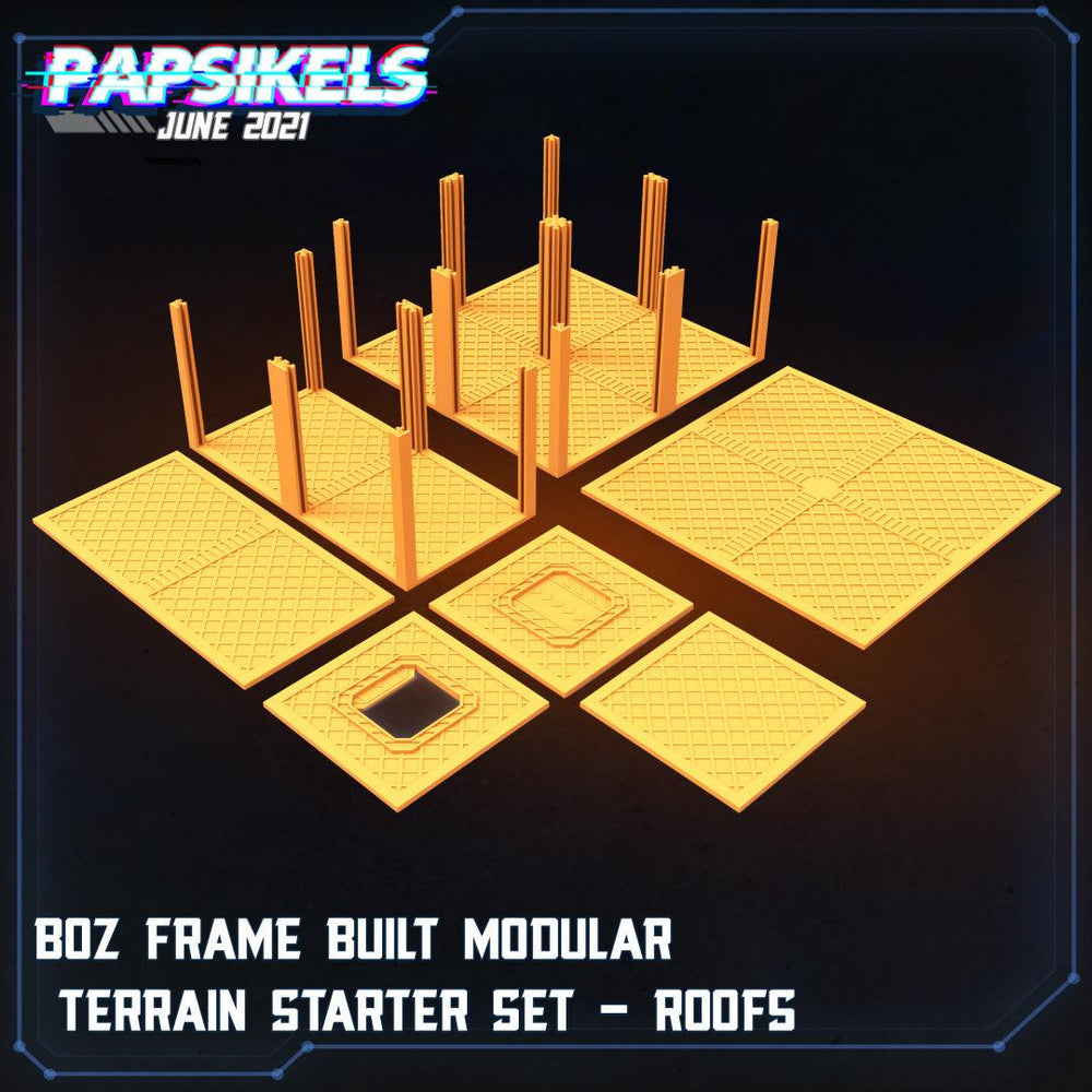 3D Printed Papsikels Boz Frame Built Modular Terrain Starter Set Aliens vs Humans Part 2 28mm 32mm (Online Only)