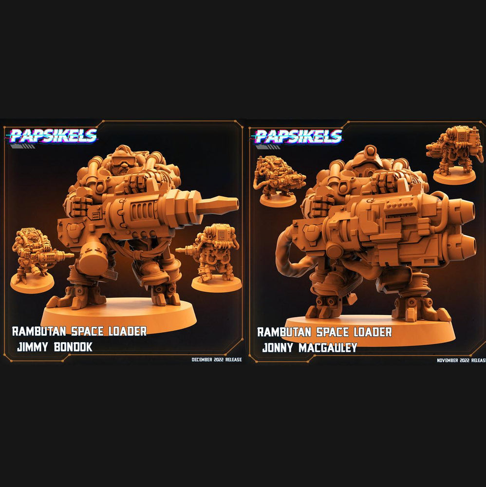 3D Printed Papsikels Cyberpunk Rambutan Space Loader Set - 28mm 32mm (Online Only)